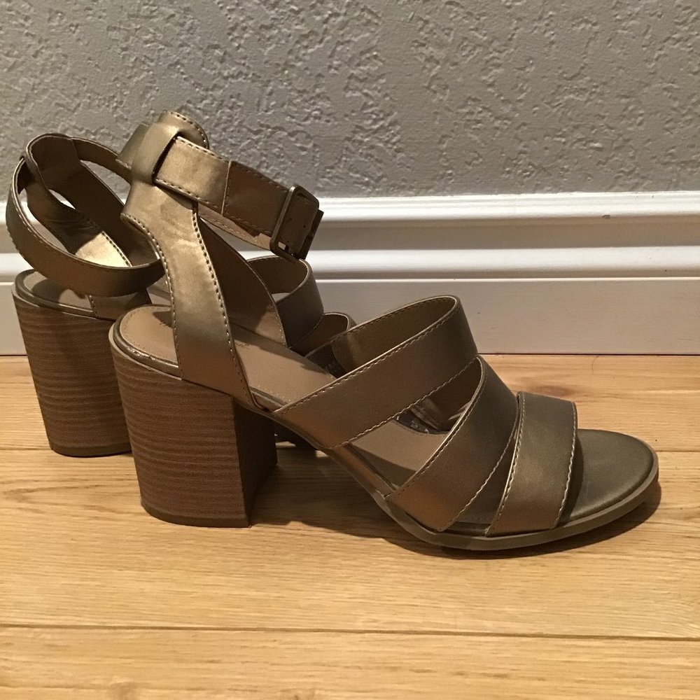 Gold Block Heels
